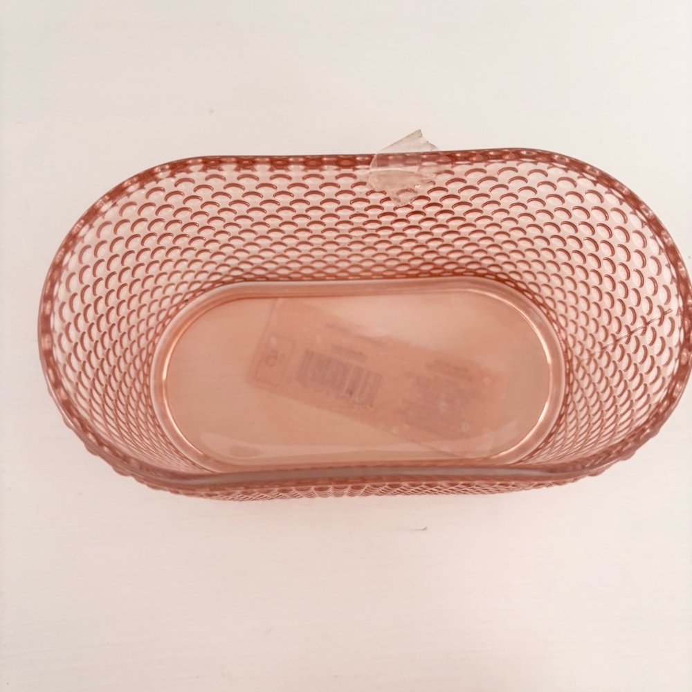 TARGET Hobnail Glass Pink Trinket Box NWT - Picture 6 of 8
